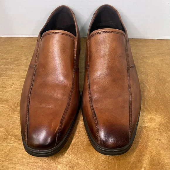 ECCO Men\'s Size EU 46 US 12-12.5 Brown Leather Slip-On Loafers Casual Driving s-l400.jpg main image 4